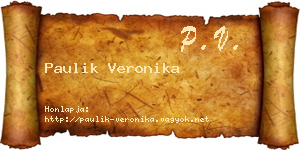 Paulik Veronika névjegykártya