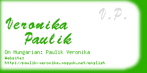 veronika paulik business card